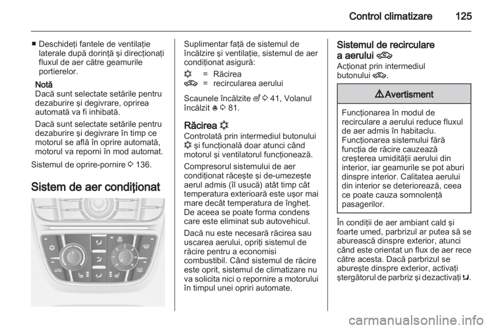 OPEL MERIVA 2012.5  Manual de utilizare (in Romanian) 