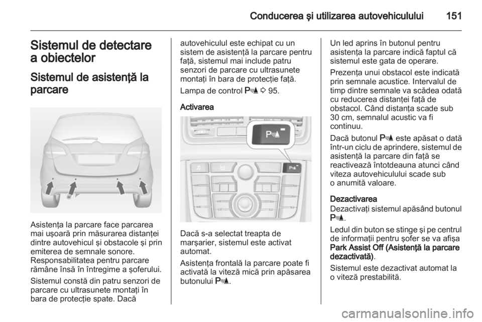 OPEL MERIVA 2012.5  Manual de utilizare (in Romanian) 