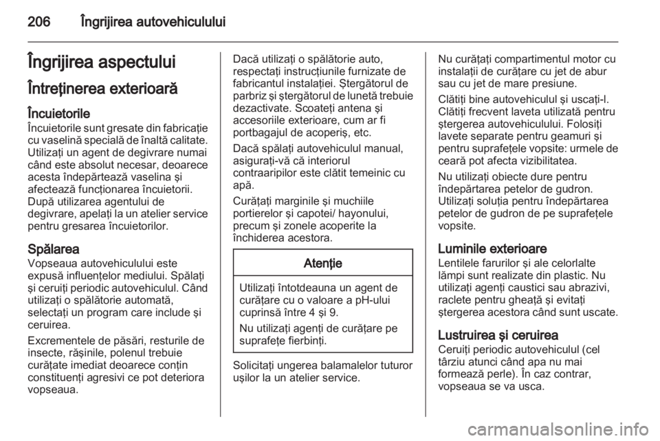 OPEL MERIVA 2012.5  Manual de utilizare (in Romanian) 