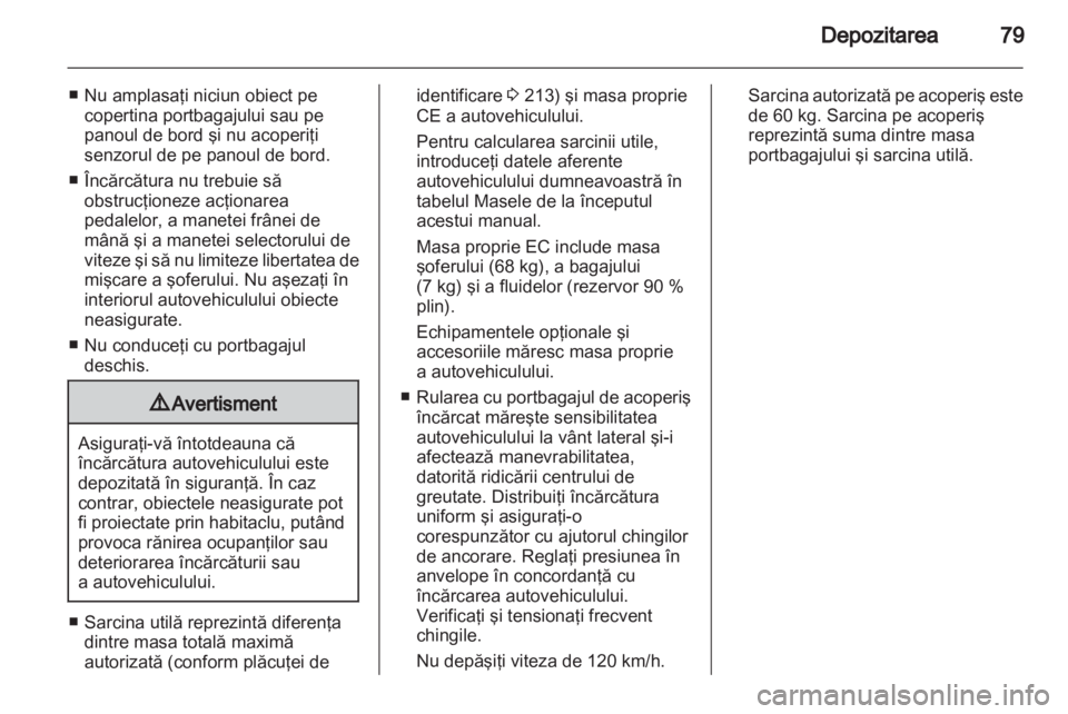 OPEL MERIVA 2012.5  Manual de utilizare (in Romanian) 