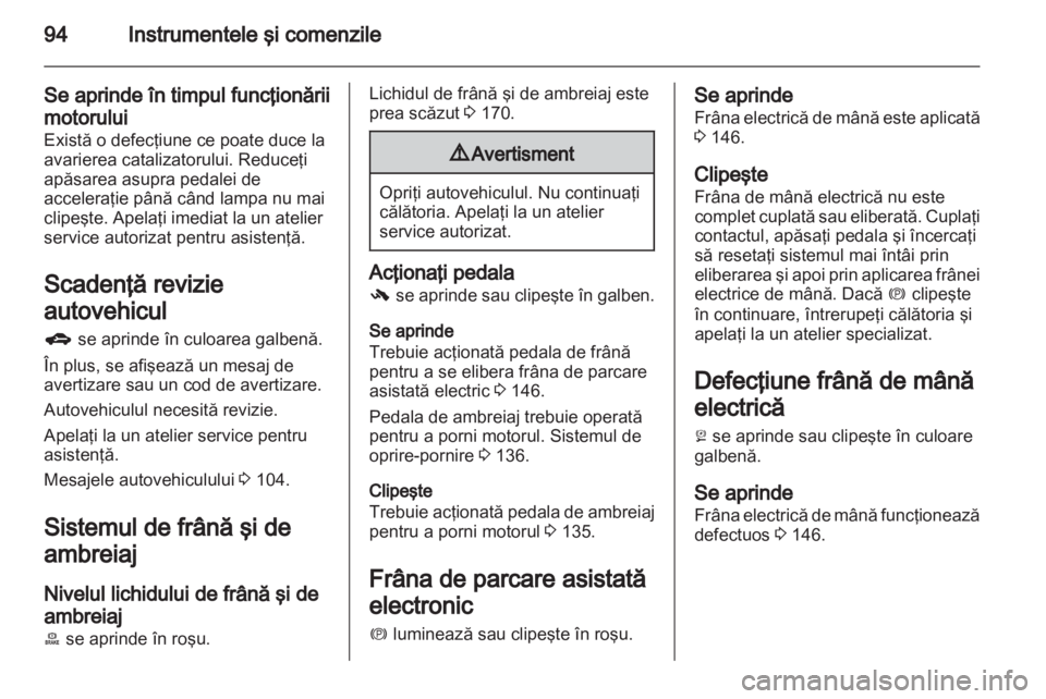 OPEL MERIVA 2012.5  Manual de utilizare (in Romanian) 