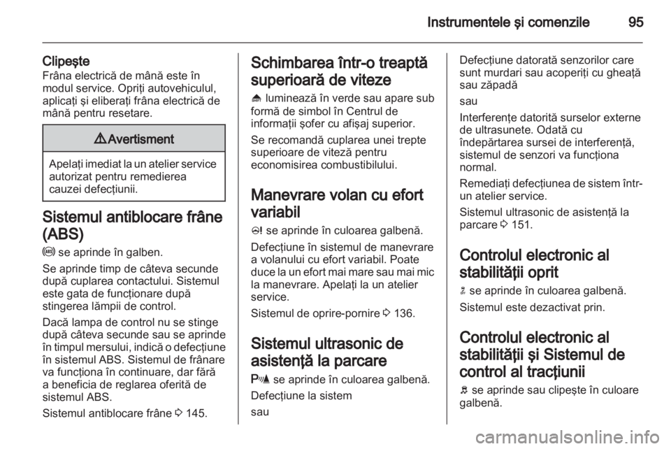 OPEL MERIVA 2012.5  Manual de utilizare (in Romanian) 