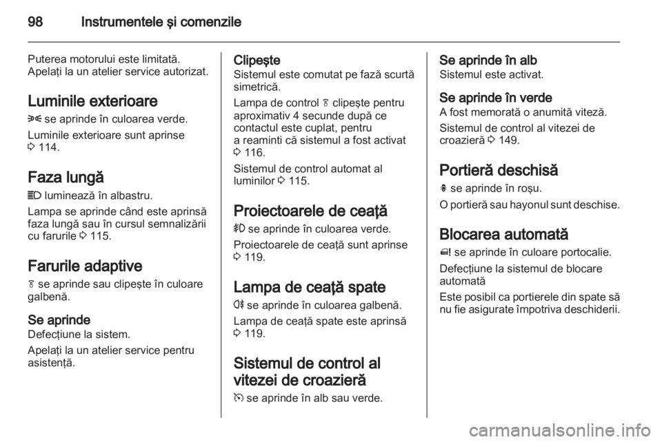 OPEL MERIVA 2012.5  Manual de utilizare (in Romanian) 