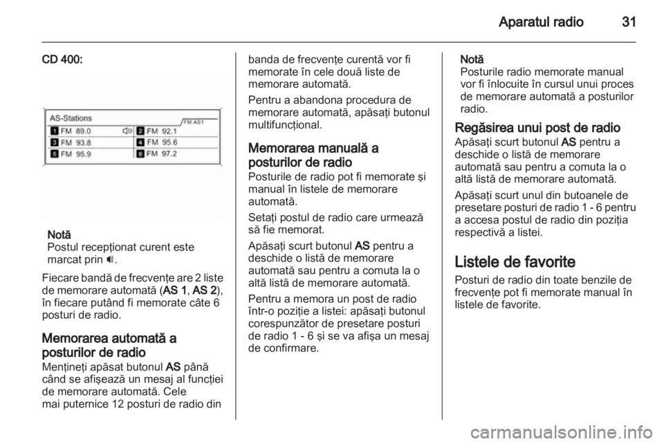 OPEL MERIVA 2013  Manual pentru sistemul Infotainment (in Romanian) 
