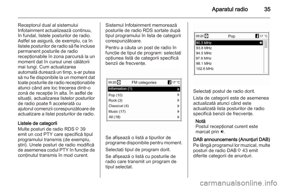 OPEL MERIVA 2013  Manual pentru sistemul Infotainment (in Romanian) 
