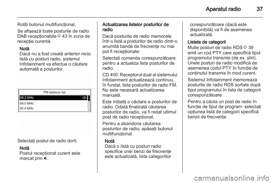 OPEL MERIVA 2013  Manual pentru sistemul Infotainment (in Romanian) 
