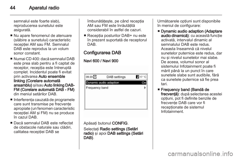 OPEL MERIVA 2013  Manual pentru sistemul Infotainment (in Romanian) 