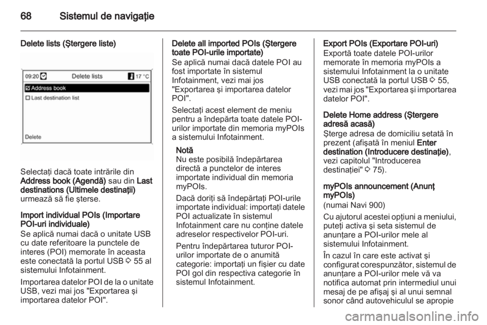 OPEL MERIVA 2013  Manual pentru sistemul Infotainment (in Romanian) 