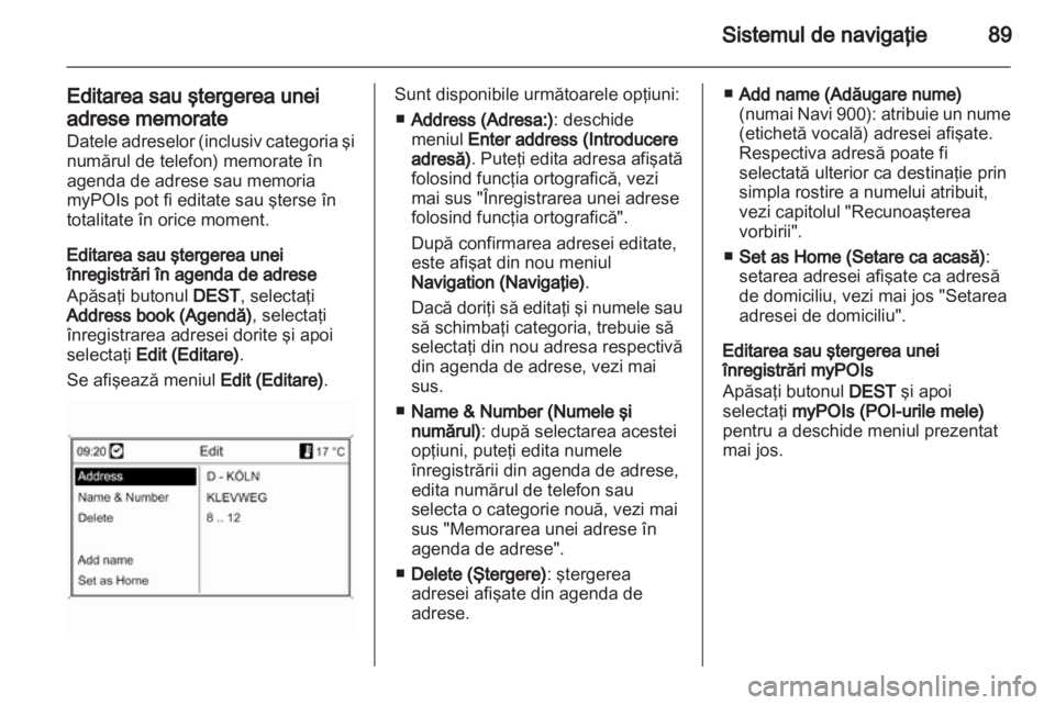OPEL MERIVA 2013  Manual pentru sistemul Infotainment (in Romanian) 