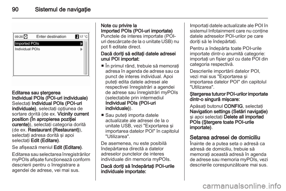 OPEL MERIVA 2013  Manual pentru sistemul Infotainment (in Romanian) 