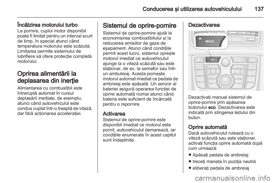 OPEL MERIVA 2013  Manual de utilizare (in Romanian) 