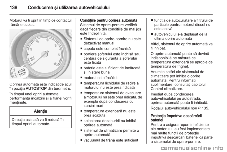 OPEL MERIVA 2013  Manual de utilizare (in Romanian) 