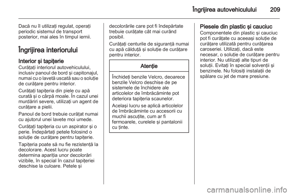 OPEL MERIVA 2013  Manual de utilizare (in Romanian) 