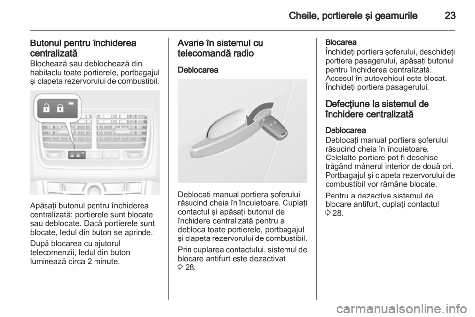 OPEL MERIVA 2013  Manual de utilizare (in Romanian) 