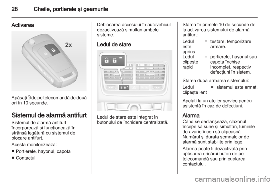 OPEL MERIVA 2013  Manual de utilizare (in Romanian) 
