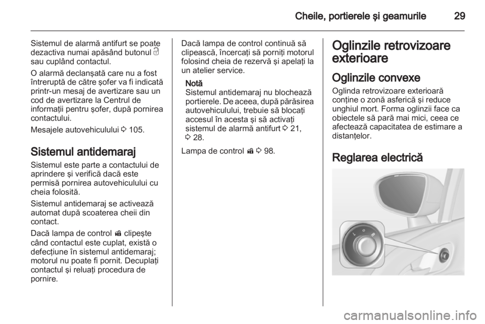 OPEL MERIVA 2013  Manual de utilizare (in Romanian) 