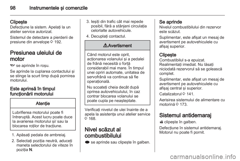 OPEL MERIVA 2013  Manual de utilizare (in Romanian) 