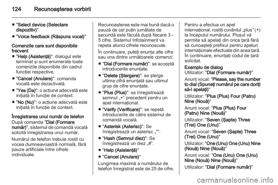 OPEL MERIVA 2013.5  Manual pentru sistemul Infotainment (in Romanian) 