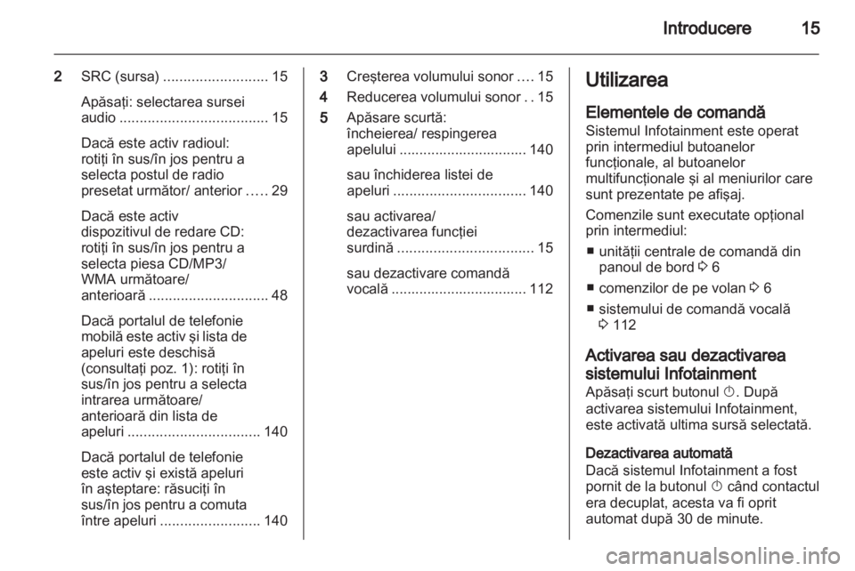 OPEL MERIVA 2013.5  Manual pentru sistemul Infotainment (in Romanian) 
