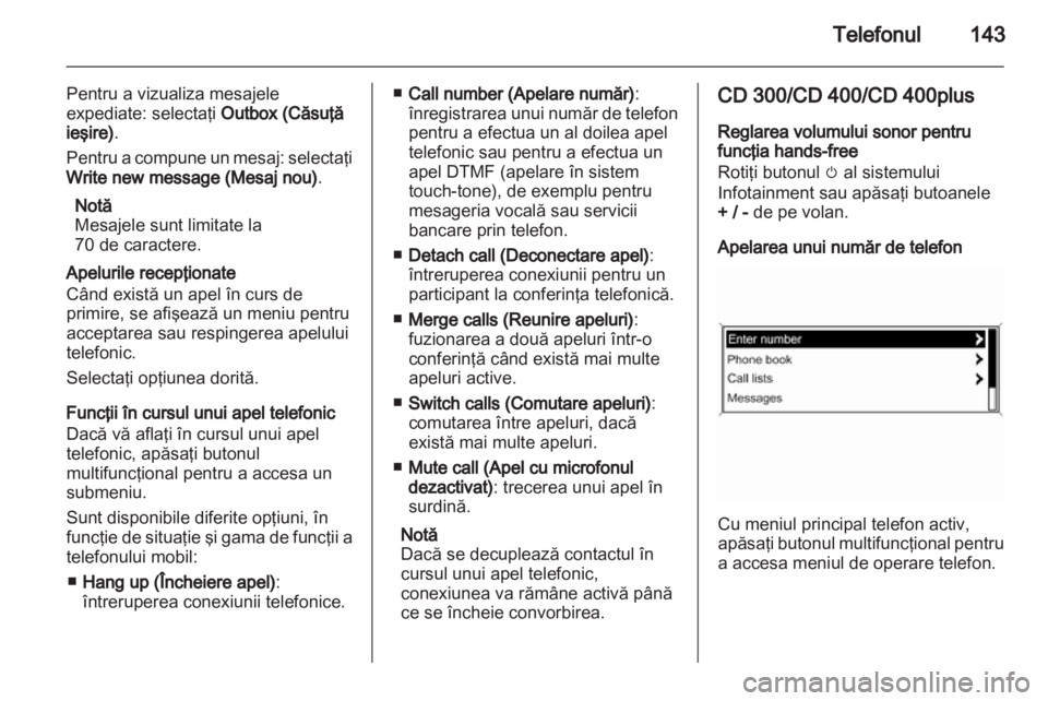 OPEL MERIVA 2013.5  Manual pentru sistemul Infotainment (in Romanian) 