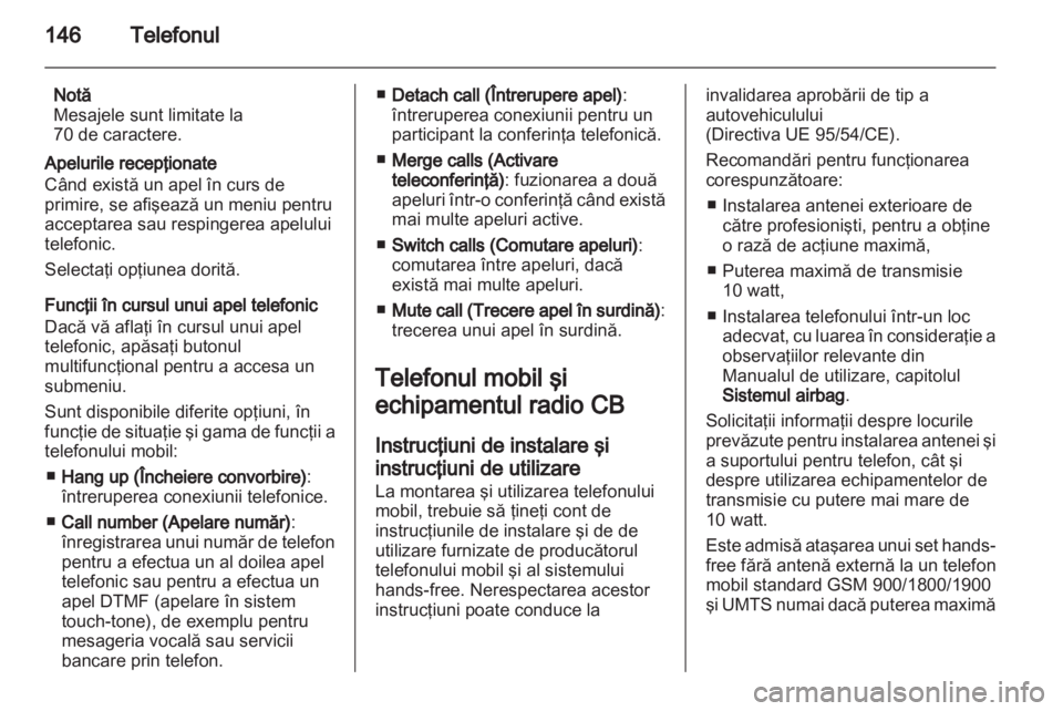 OPEL MERIVA 2013.5  Manual pentru sistemul Infotainment (in Romanian) 