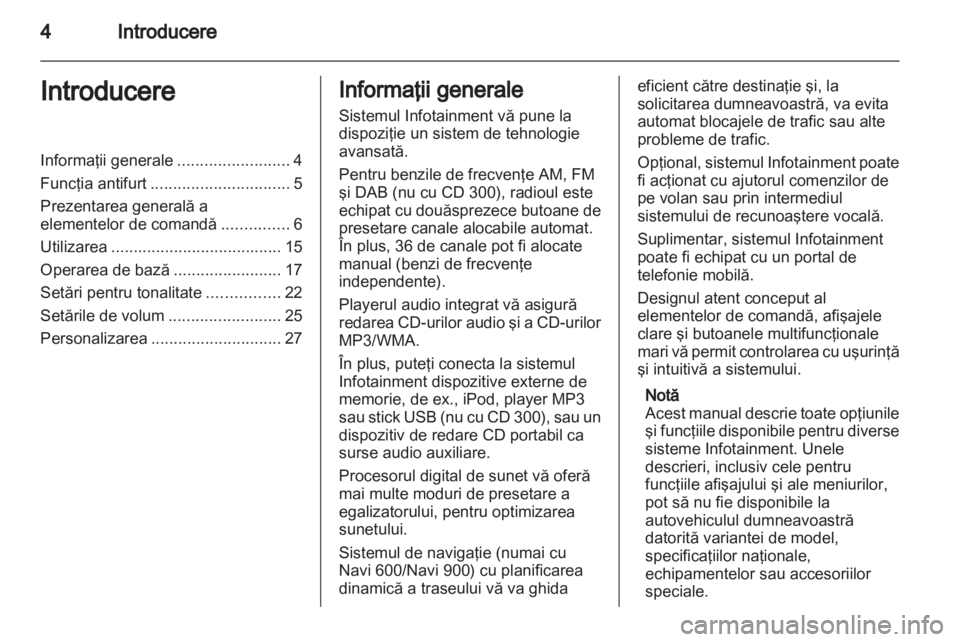 OPEL MERIVA 2013.5  Manual pentru sistemul Infotainment (in Romanian) 