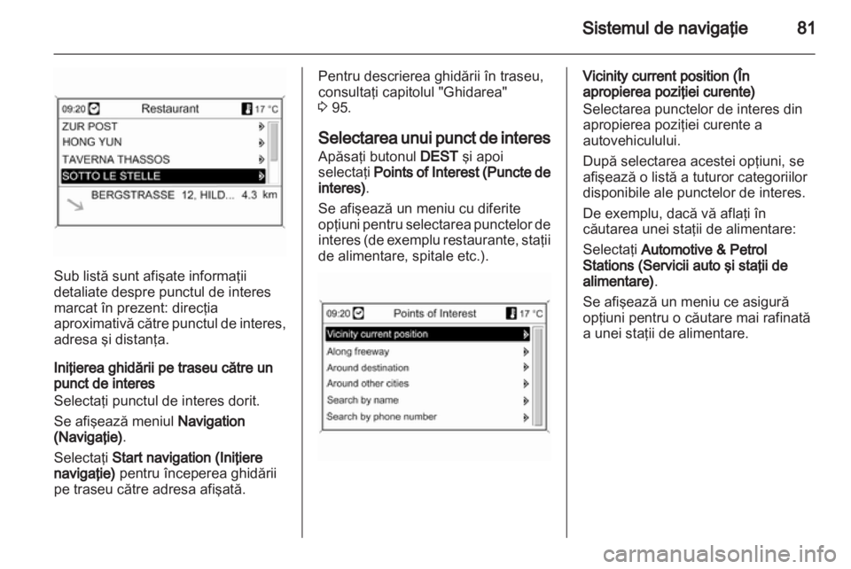 OPEL MERIVA 2013.5  Manual pentru sistemul Infotainment (in Romanian) 