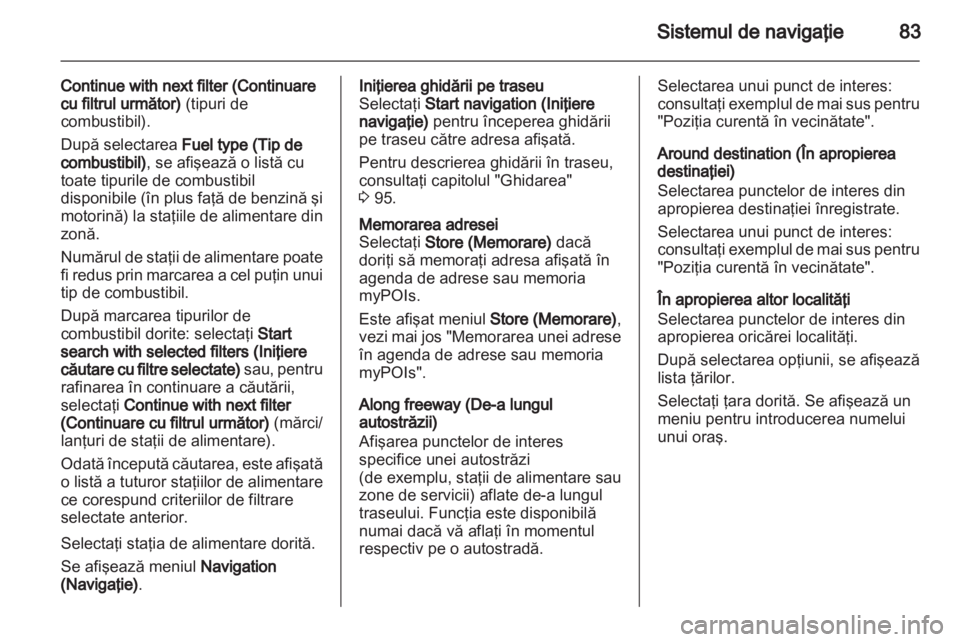 OPEL MERIVA 2013.5  Manual pentru sistemul Infotainment (in Romanian) 