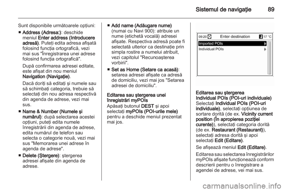 OPEL MERIVA 2013.5  Manual pentru sistemul Infotainment (in Romanian) 