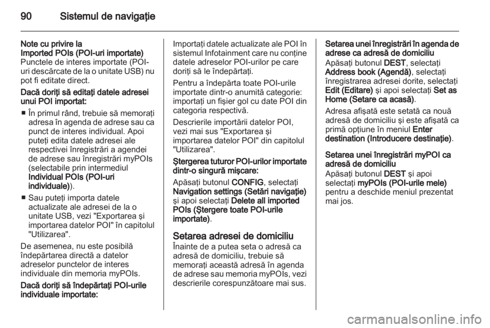 OPEL MERIVA 2013.5  Manual pentru sistemul Infotainment (in Romanian) 
