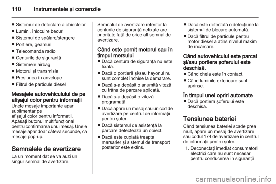 OPEL MERIVA 2013.5  Manual de utilizare (in Romanian) 