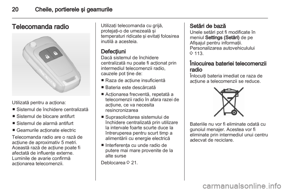 OPEL MERIVA 2013.5  Manual de utilizare (in Romanian) 