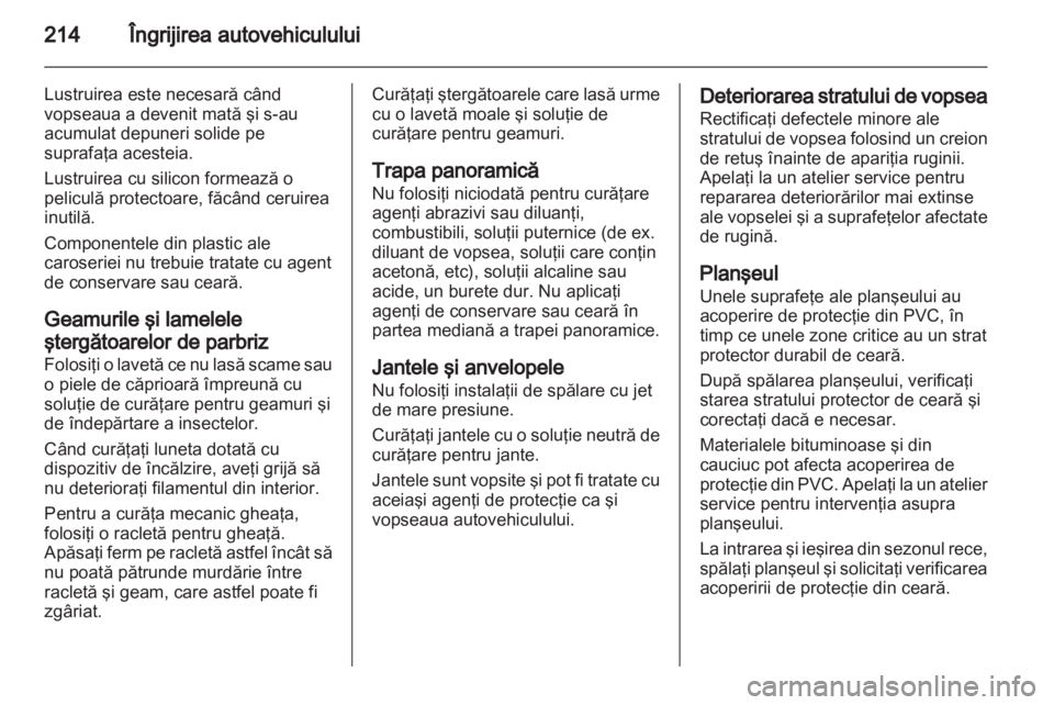 OPEL MERIVA 2013.5  Manual de utilizare (in Romanian) 