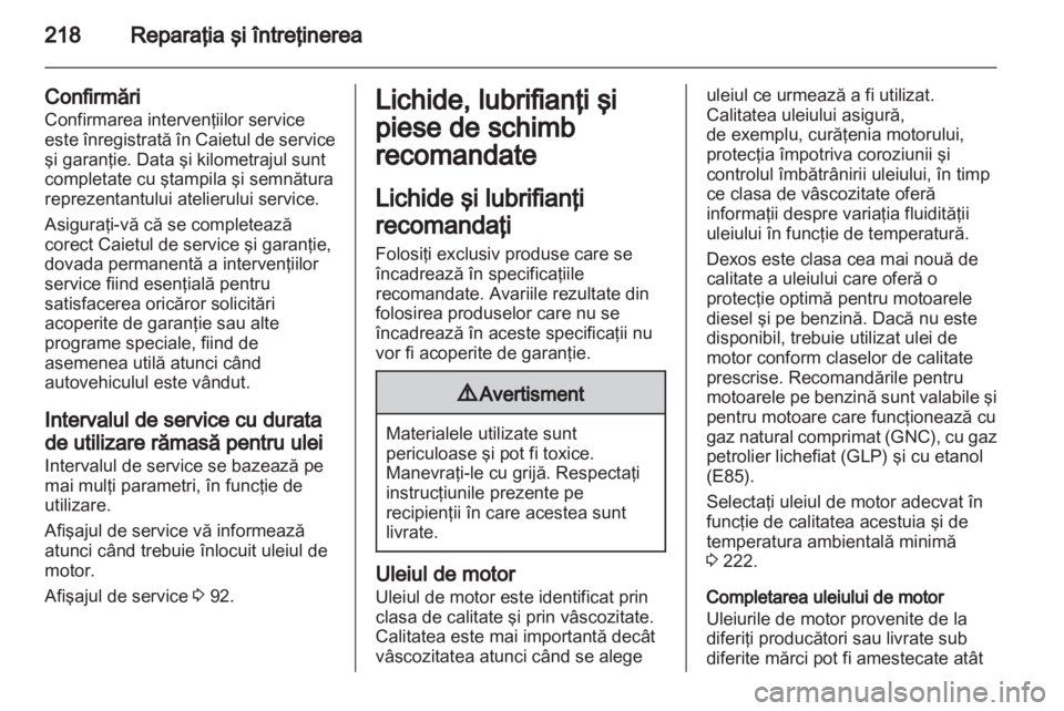 OPEL MERIVA 2013.5  Manual de utilizare (in Romanian) 