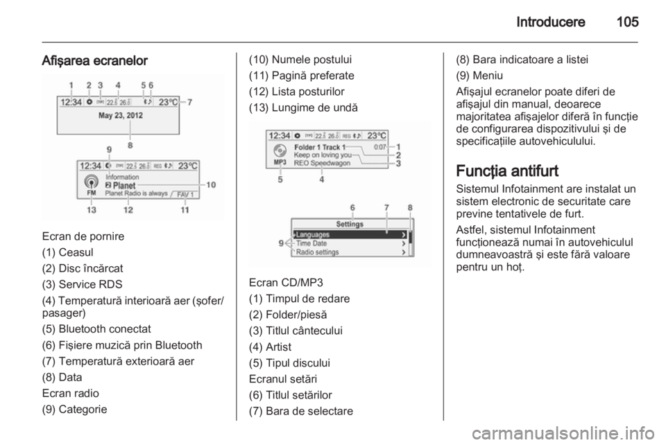 OPEL MOKKA 2013  Manual pentru sistemul Infotainment (in Romanian) 