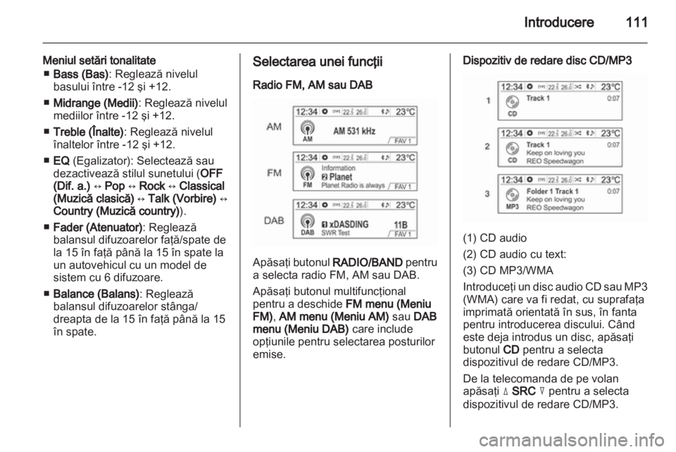 OPEL MOKKA 2013  Manual pentru sistemul Infotainment (in Romanian) 