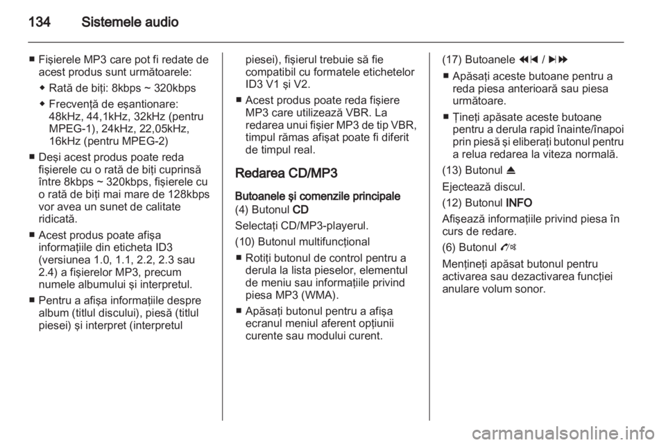 OPEL MOKKA 2013  Manual pentru sistemul Infotainment (in Romanian) 