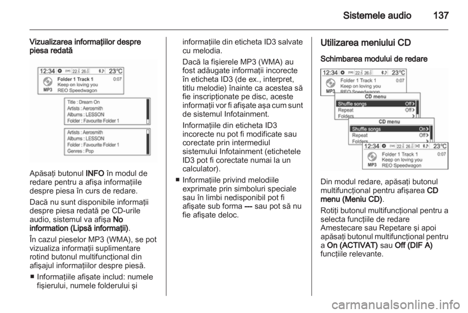 OPEL MOKKA 2013  Manual pentru sistemul Infotainment (in Romanian) 