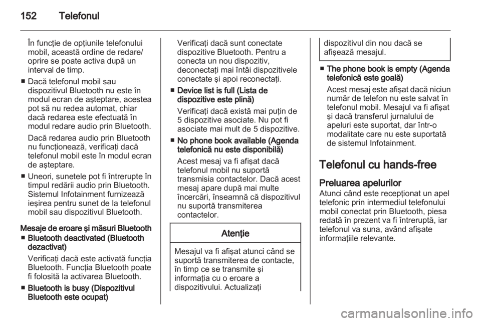 OPEL MOKKA 2013  Manual pentru sistemul Infotainment (in Romanian) 