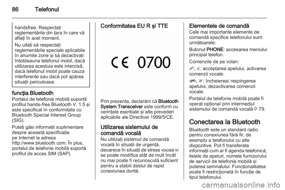 OPEL MOKKA 2013  Manual pentru sistemul Infotainment (in Romanian) 