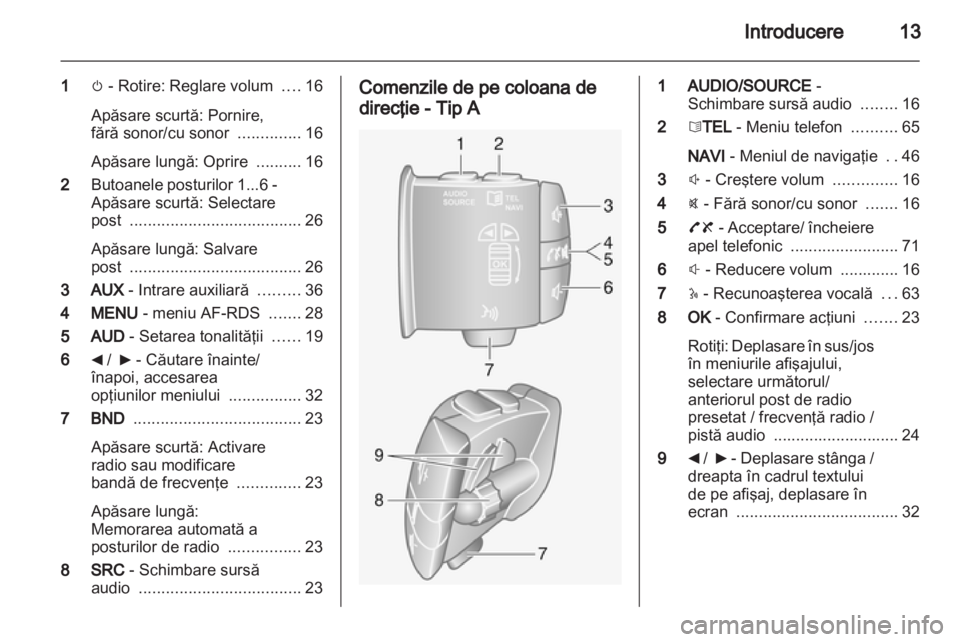 OPEL MOVANO_B 2012  Manual pentru sistemul Infotainment (in Romanian) 