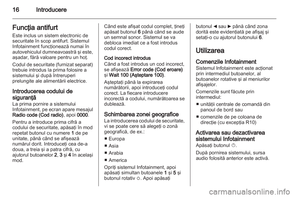 OPEL MOVANO_B 2012  Manual pentru sistemul Infotainment (in Romanian) 