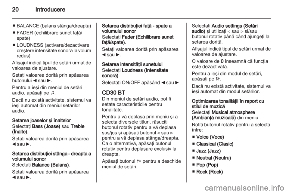 OPEL MOVANO_B 2012  Manual pentru sistemul Infotainment (in Romanian) 