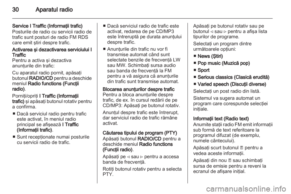 OPEL MOVANO_B 2012  Manual pentru sistemul Infotainment (in Romanian) 