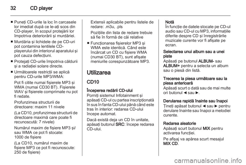 OPEL MOVANO_B 2012  Manual pentru sistemul Infotainment (in Romanian) 