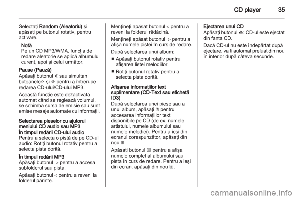 OPEL MOVANO_B 2012  Manual pentru sistemul Infotainment (in Romanian) 
