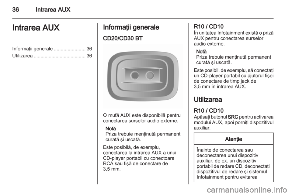 OPEL MOVANO_B 2012  Manual pentru sistemul Infotainment (in Romanian) 