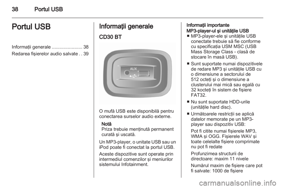 OPEL MOVANO_B 2012  Manual pentru sistemul Infotainment (in Romanian) 