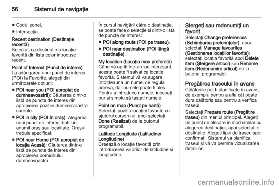 OPEL MOVANO_B 2012  Manual pentru sistemul Infotainment (in Romanian) 