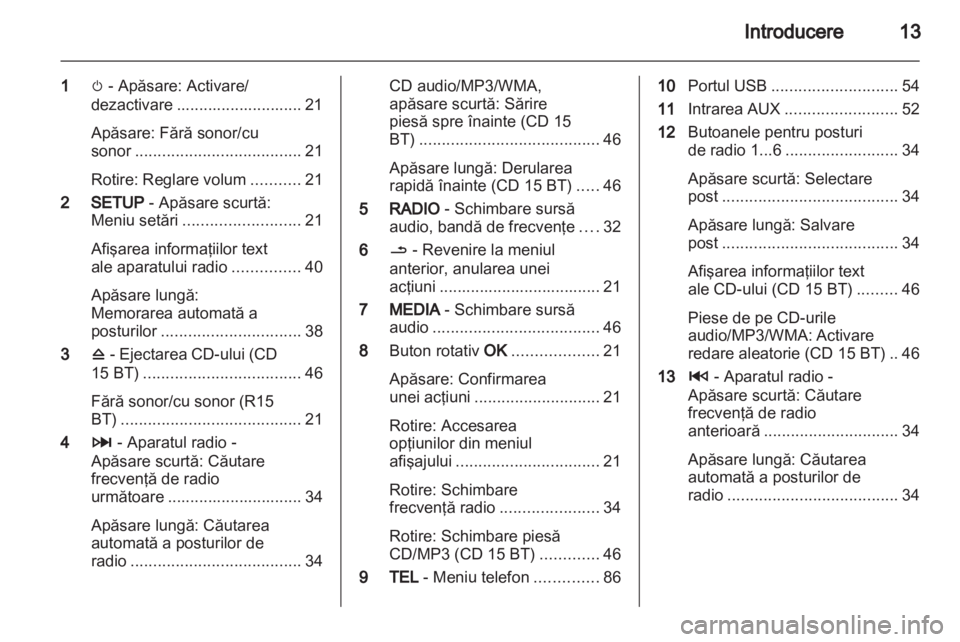 OPEL MOVANO_B 2012.5  Manual pentru sistemul Infotainment (in Romanian) 